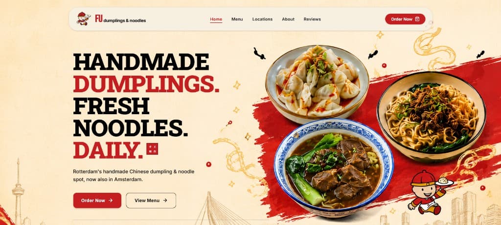 Screenshot of FU Dumplings & Noodles