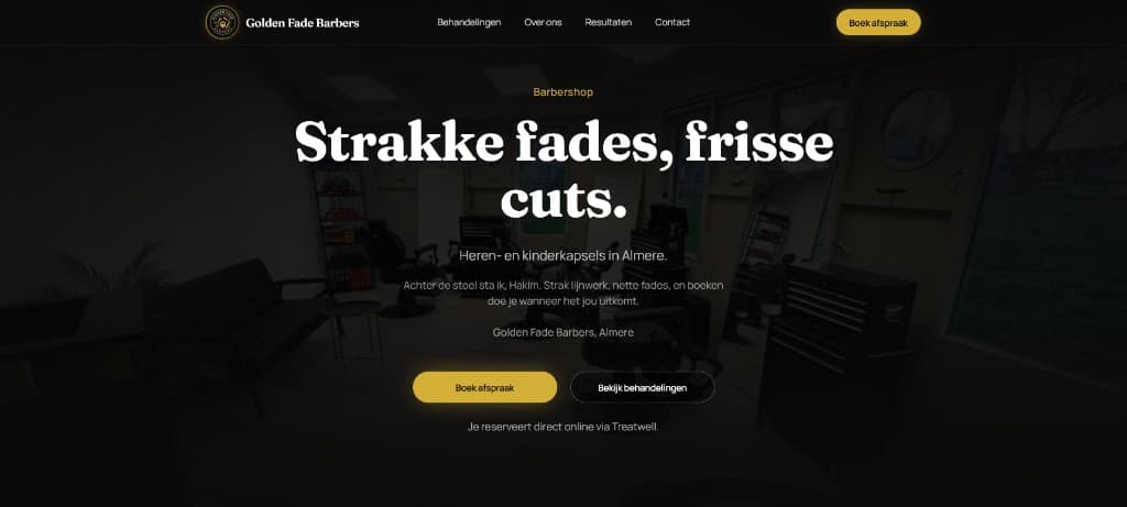 Screenshot of Golden Fade Barbers